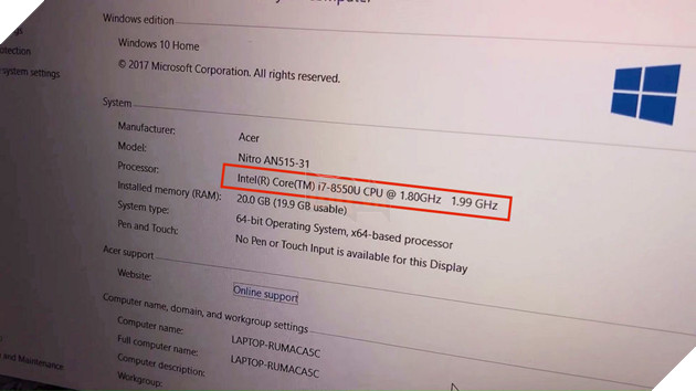 4 nhân 8 luồng nhưng chỉ có TDP 15W - Intel Core i7 8550U dành cho laptop tiết kiệm pin đã xuất hiện 2