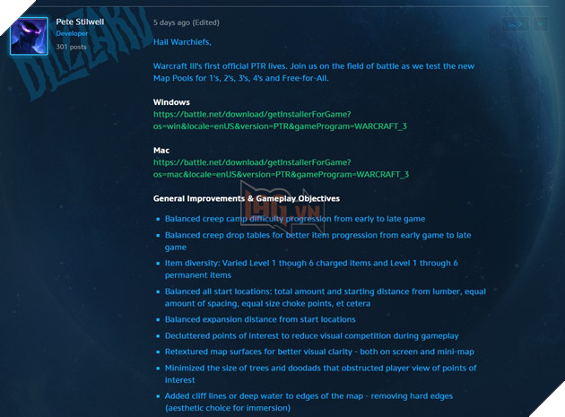 Phiên bản làm lại của Warcraft III là có thật?