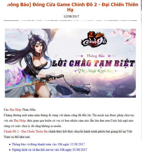 Soha Game từ bỏ Chinh Đồ 2 sau 1 năm hoạt động tại Việt Nam 2