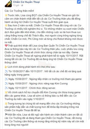 Chiến Cơ Huyền Thoại chào tạm biệt game thủ Việt vào tháng 11 năm nay 3