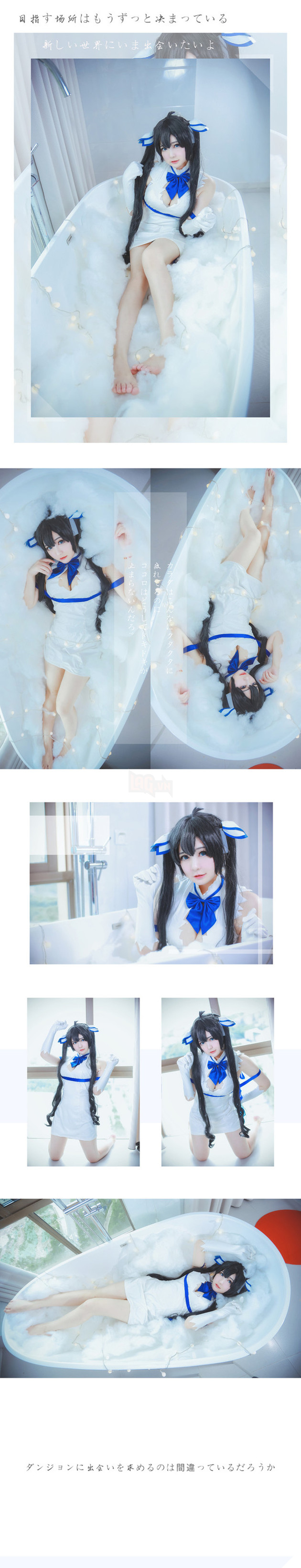 Cosplay Hestia cực dễ thương trong light novel nổi tiếng DanMachi