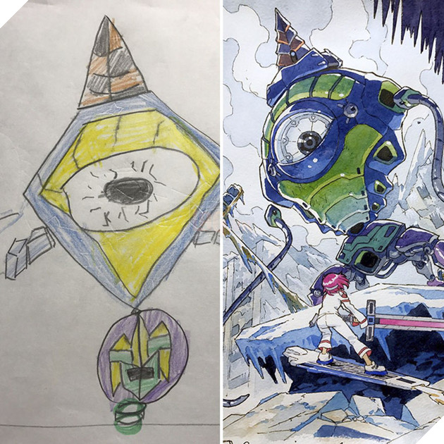  Vui Họa sĩ truyện tranh biến các bức vẽ nguệch ngoạc của con trai thành những nhân vật anime siêu ngầu phần 2  20