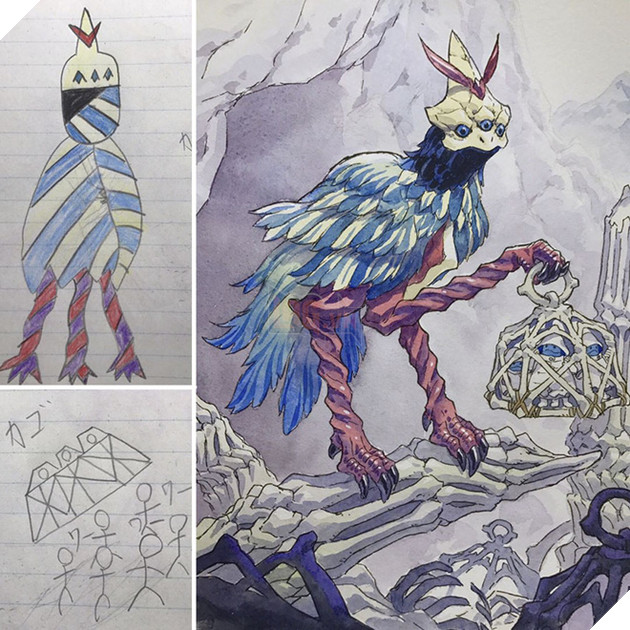  Vui Họa sĩ truyện tranh biến các bức vẽ nguệch ngoạc của con trai thành những nhân vật anime siêu ngầu phần 2  8