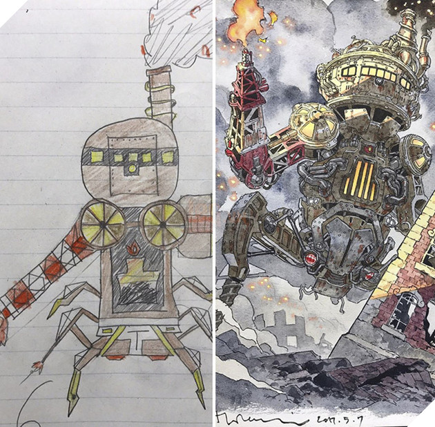  Vui Họa sĩ truyện tranh biến các bức vẽ nguệch ngoạc của con trai thành những nhân vật anime siêu ngầu phần 2  9