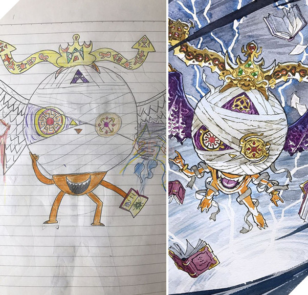  Vui Họa sĩ truyện tranh biến các bức vẽ nguệch ngoạc của con trai thành những nhân vật anime siêu ngầu phần 2  18