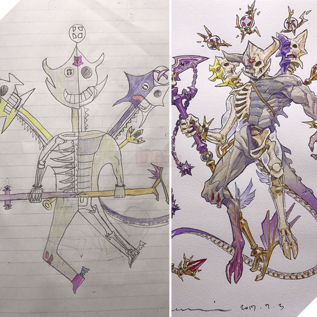  Vui Họa sĩ truyện tranh biến các bức vẽ nguệch ngoạc của con trai thành những nhân vật anime siêu ngầu phần 2  3