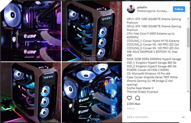 Choáng với đại gia mua máy tính 200 triệu về rồi cho bạn gái xinh đẹp ngồi chơi game