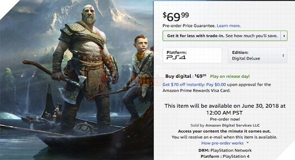 God of War trên PS4: Rò rỉ phiên bản Digital Deluxe