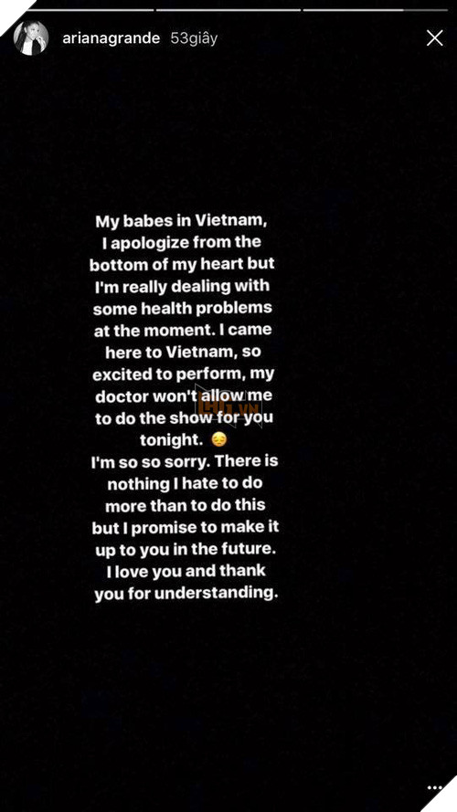 SỐC: Ariana Grande hủy concert tại Việt Nam chỉ 5 tiếng trước giờ G? - Ảnh 1.