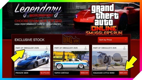 Những phương tiện di chuyển độc quyền của Smuggler's Run