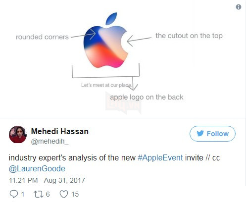  Funny Bí mật ẩn giấu của iPhone 8 trong lời mời tham dự sự kiện của Apple 4