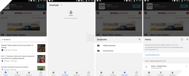 Chrome 61 cho Android: thiết kế mới, thanh tác vụ chuyển xuống dưới 5