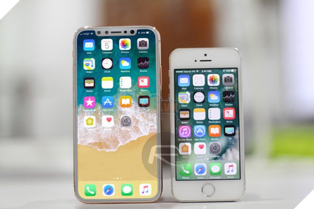 
iPhone X Blush Gold với iPhone 5/5s/SE
