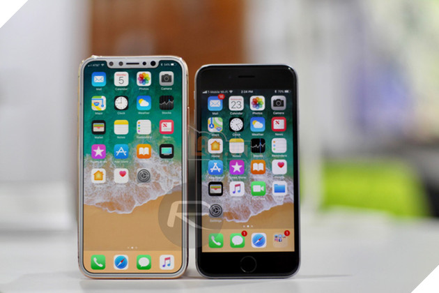 
iPhone X Blush Gold với iPhone 6/6s/7
