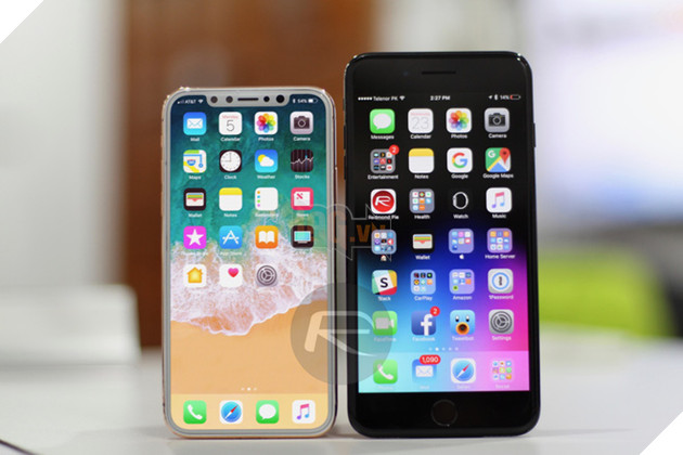 
iPhone X Blush Gold với iPhone 6/6s/7 Plus
