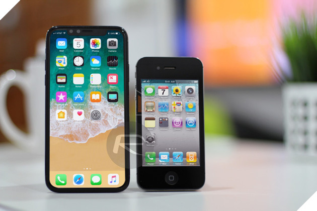 
iPhone X Black với iPhone 4/4s

