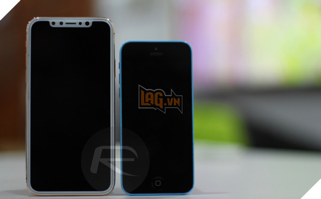 
iPhone X Blush Gold với iPhone 5c
