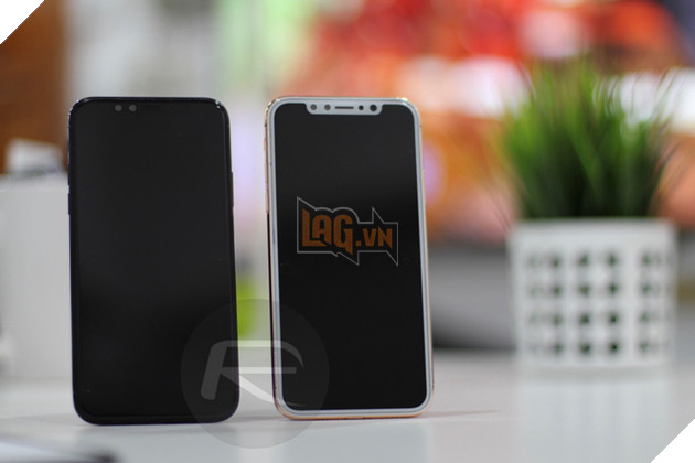 
iPhone X Black với iPhone X Blush Gold
