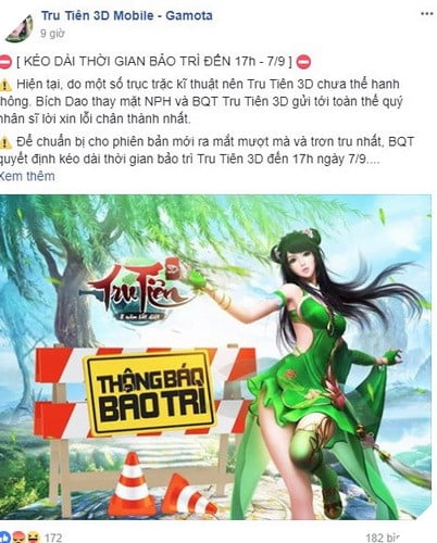 Tru Tiên 3D lại gặp lỗi game nghiêm trọng khiến game thủ dậy sóng  2