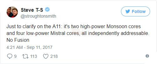 Apple A11 sẽ có 6 nhân: 2 mạnh - 4 tiết kiệm năng lượng 2