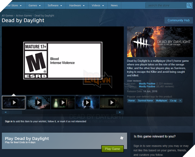 Game hot “Dead by Daylight” cho phép game thủ chơi miễn phí vào dịp cuối tuần này