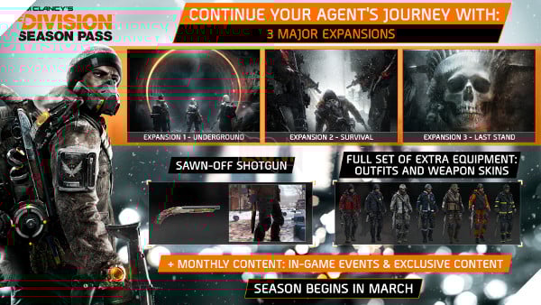 Gói Season Pass của The Division cũng đang được khuyến mãi giảm giá