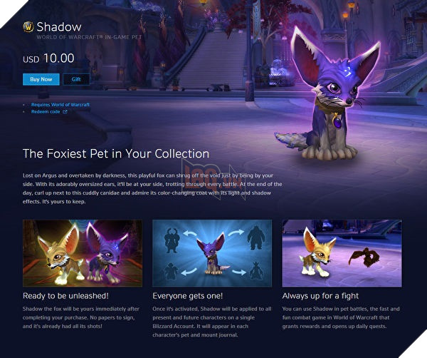 Với 10 đô-la để sở hữu Shadow the Fox, bạn cũng sẽ ủng hộ cho các nạn nhân của thiên tai