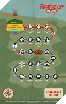 Bản đồ lộ trình ra mắt DLC của Friday the 13th: The Game