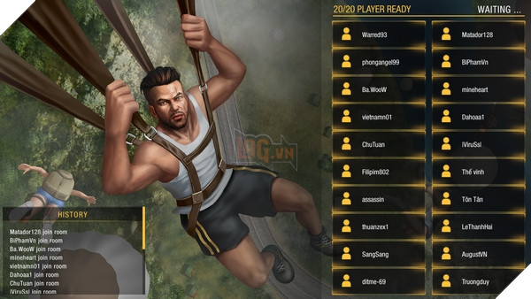 Một ván đấu của Bullet Strike Battlegrounds tối đa 20 người, load khá nhanh