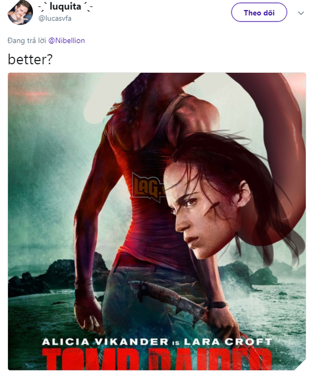 Poster mới của phim Tomb Raider bị fan ném đá vì có chiếc cổ siêu dài