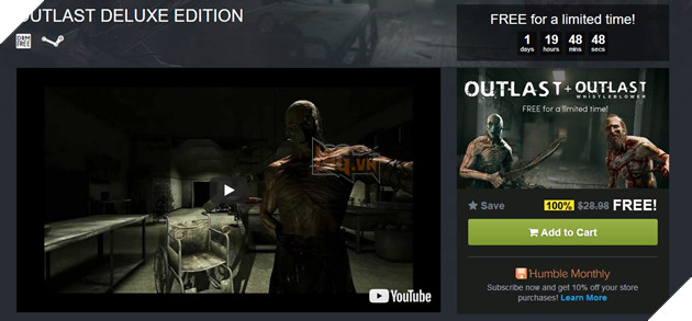 Nhận ngay Outlast + Outlast: Whistleblower hoàn toàn miễn phí cùng Humble Bundle ngay hôm nay 2