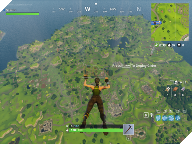 
Chọn một địa điểm thích hợp để nhảy dù thôi. Một lời khuyên cho các bạn mới chơi là nên chọn nhảy ở cuối đường vì ở đó ít người và cơ hội nhặt được đồ cao.
