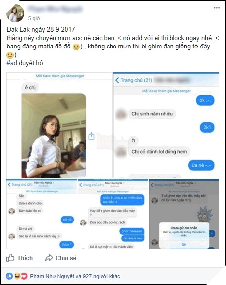 “Trẻ trâu” Liên Minh Huyền Thoại đe dọa nữ game thủ đòi ghim súng vào đầu vì không cho mượn acc