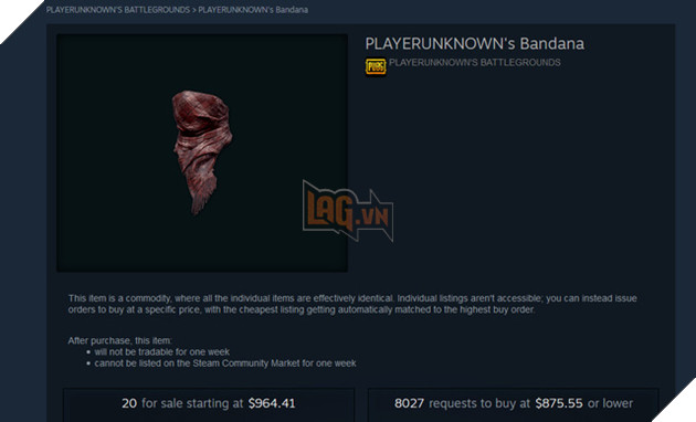 Thanh niên đốt 23 triệu Đồng chỉ để mua một chiếc khăn ảo trong PUBG