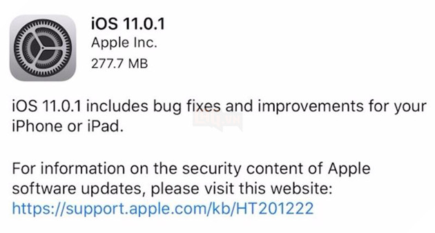 iOS 11.0.1