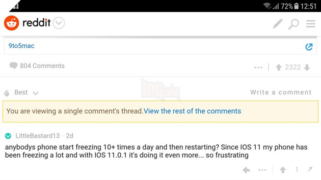 Thành viên LittleBastard13 trên Reddit phàn nàn