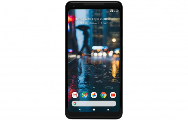 Toàn bộ mặt trước của Google Pixel 2 bị lộ với viền cực mỏng