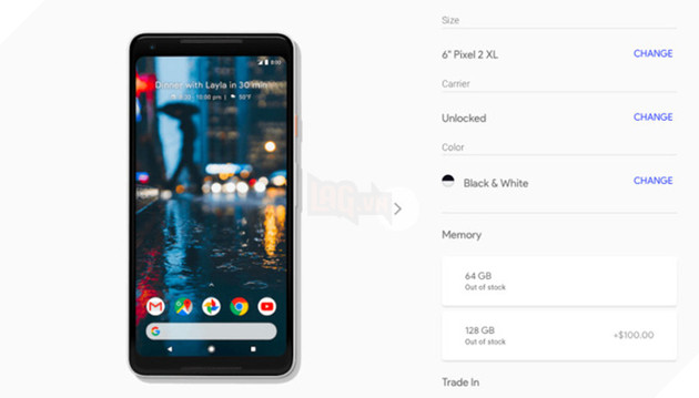 Google Pixel 2 XL màu đen trắng cháy hàng sau một tiếng đồng hồ ra mắt 2