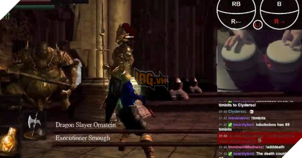 Chơi Dark Souls bằng tay cầm là xưa rồi, phải chơi bằng trống cơ