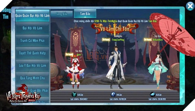 VLTK Mobile: Ngũ Độc, Thúy Yên và Cái Bang độc chiếm Đại Hội Võ Lâm 3