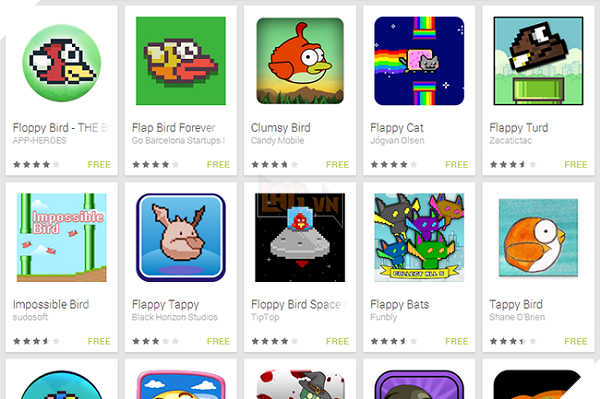 Thời Flappy Bird còn nổi, hàng trăm game ăn theo cũng xuất hiện ngập tràn