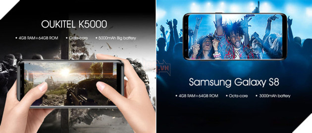 Outkitel ra mắt 2 smartphone pin trâu ngang sạc dự phòng và so sánh với Galaxy S8 6