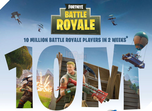 Fortnite Battle Royale chỉ trong 2 tuần đã có 10 triệu game thủ thưởng thức, PUBG sắp đến lúc bị qua mặt rồi!