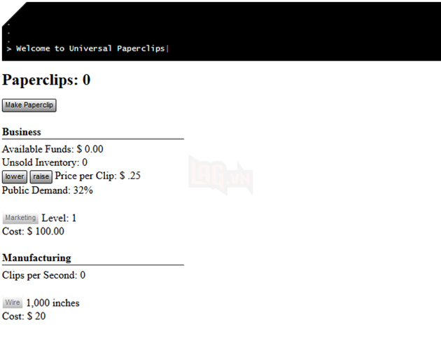 
Ban đầu game sẽ có giao diện thế này...
