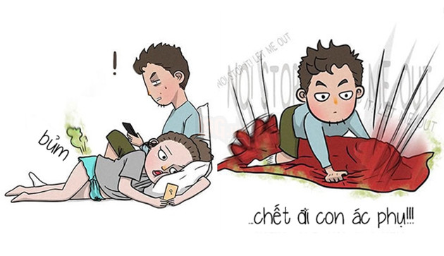 Bộ tranh cặp đôi cho thấy yêu lâu rồi thì chả còn lãng mạn gì cả !!!!