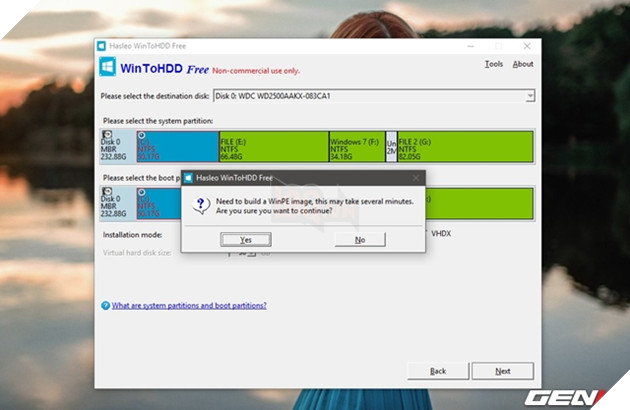 Cài Windows 10 không cần dùng USB hay DVD với WintoHDD 9