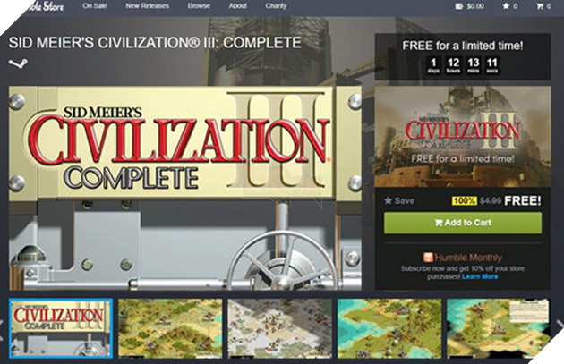 Nhận ngay huyền thoại game chiến thuật Sid Meier's Civilization III cùng Humble Bundle 2