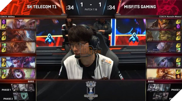 
SKT T1 phải rất vất vả mới có thể thắng được Misfits Gaming
