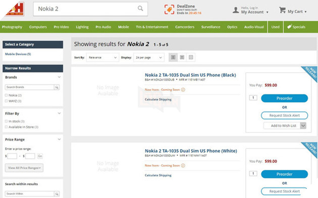 Nokia 2 sẽ có giá bán chỉ 99 USD, mới xuất hiện tại Mỹ