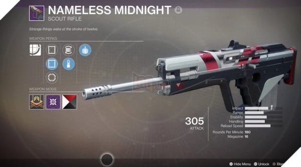 Nameless Midnight được các game thủ Destiny 2 tin dùng trong các hoạt động PvE